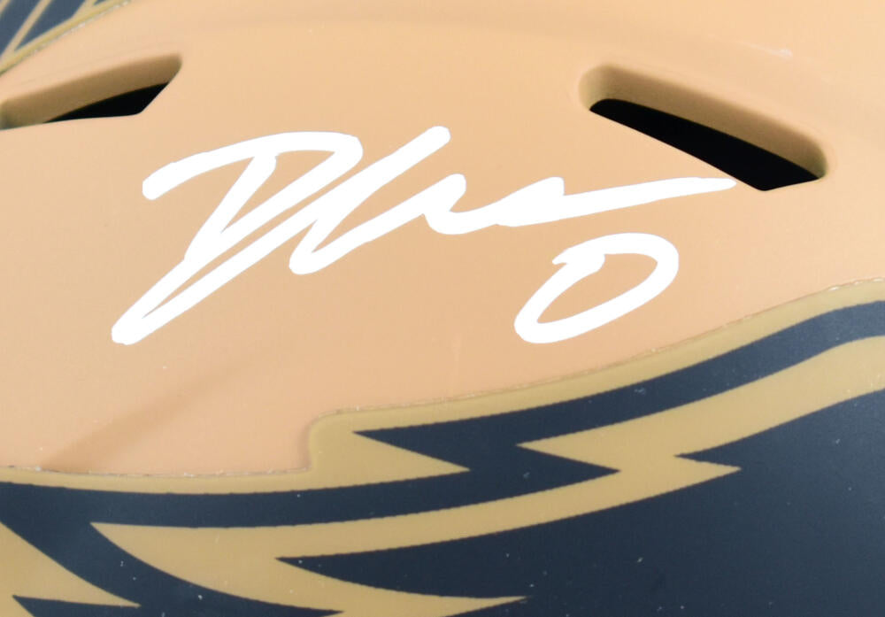 D'Andre Swift Autographed Philadelphia Eagles Salute to Service 2023 Speed Mini Helmet-Beckett W Hologram *White Image 2