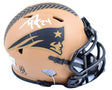 Ty Law Autographed New England Patriots Salute to Service 2023 Speed Mini Helmet-Beckett W Hologram *White Image 1