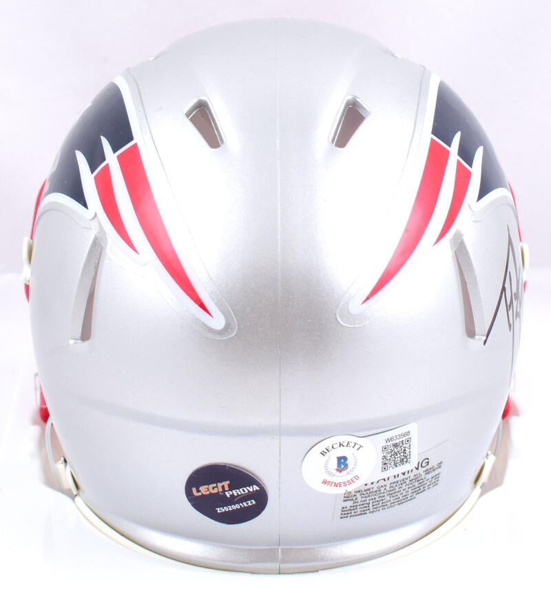 Ty Law Autographed New England Patriots Speed Mini Helmet-Beckett W Hologram *Black Image 3