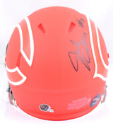 Jimbo Covert Autographed Chicago Bears Amp Speed Mini Helmet w/HOF - Prova *Black Image 3