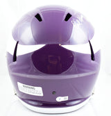 Paul Krause Autographed Minnesota Vikings 61-79 F/S Speed Helmet w/HOF -Beckett W Hologram *Silver Image 3