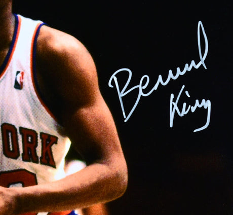 Bernard King Autographed New York Knicks 16x20 Free Throw Photo - Beckett W Hologram *White Image 2