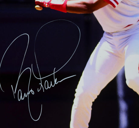 Barry Larkin Autographed Cincinnati Reds 16x20 Batting Photo- Beckett W Hologram *White Image 2