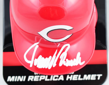 Johnny Bench Autographed Cincinnati Reds Mini Batting Helmet- Fanatics *White Image 2