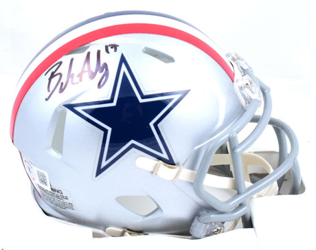 Brandon Aubrey Autographed Dallas Cowboys Speed 1976 Mini Helmet - Beckett W Hologram *Black Image 1