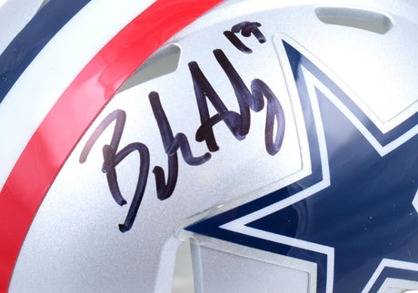 Brandon Aubrey Autographed Dallas Cowboys Speed 1976 Mini Helmet - Beckett W Hologram *Black Image 2