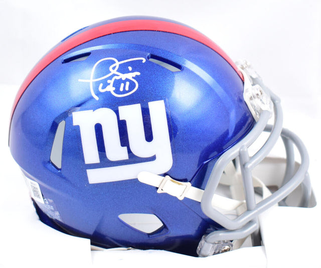 Phil Simms Autographed New York Giants Speed Mini Helmet - Beckett W Hologram *White Image 1
