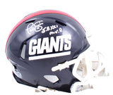 Phil Simms Autographed New York Giants 81-99 Speed Mini Helmet w/SB MVP - Beckett W Hologram *White Image 1
