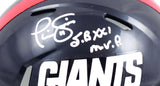 Phil Simms Autographed New York Giants 81-99 Speed Mini Helmet w/SB MVP - Beckett W Hologram *White Image 2