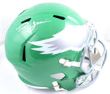 Ron Jaworski Autographed Philadelphia Eagles F/S Alternate 2023 Speed Helmet- Beckett W Hologram *Silver Image 1