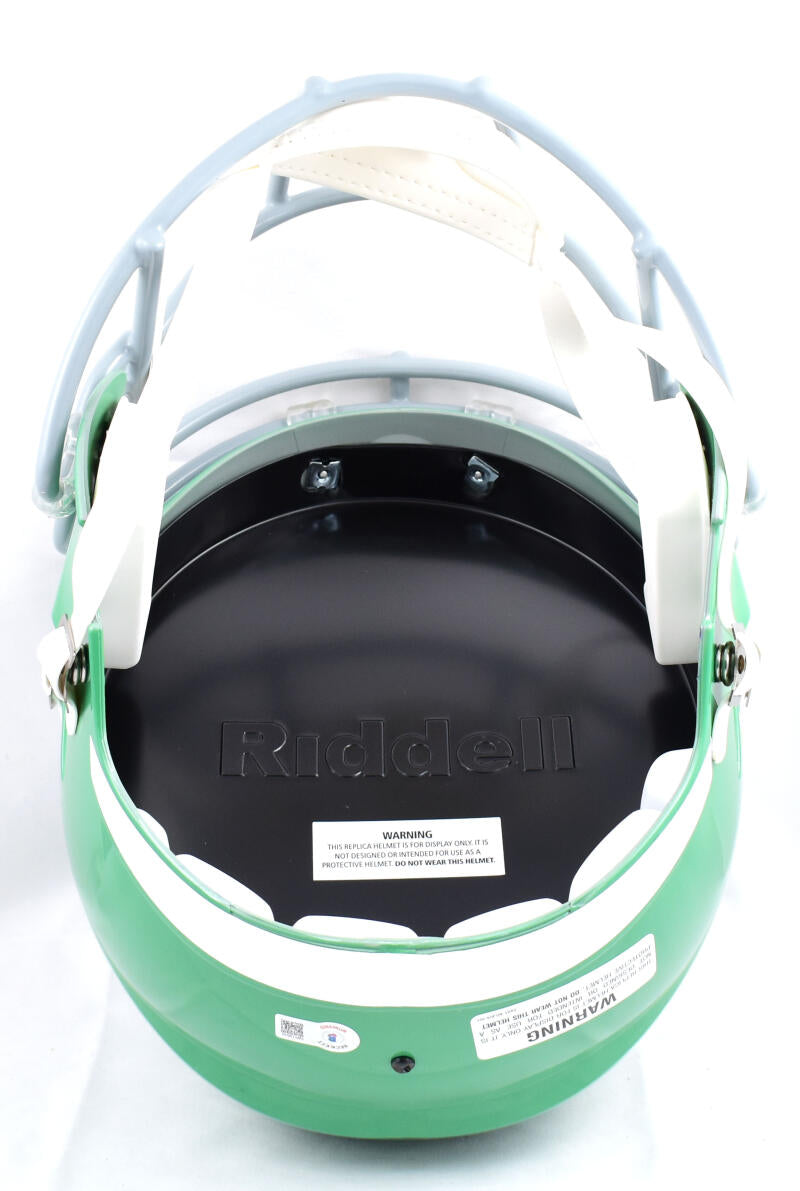 Ron Jaworski Autographed Philadelphia Eagles F/S Alternate 2023 Speed Helmet- Beckett W Hologram *Silver Image 5