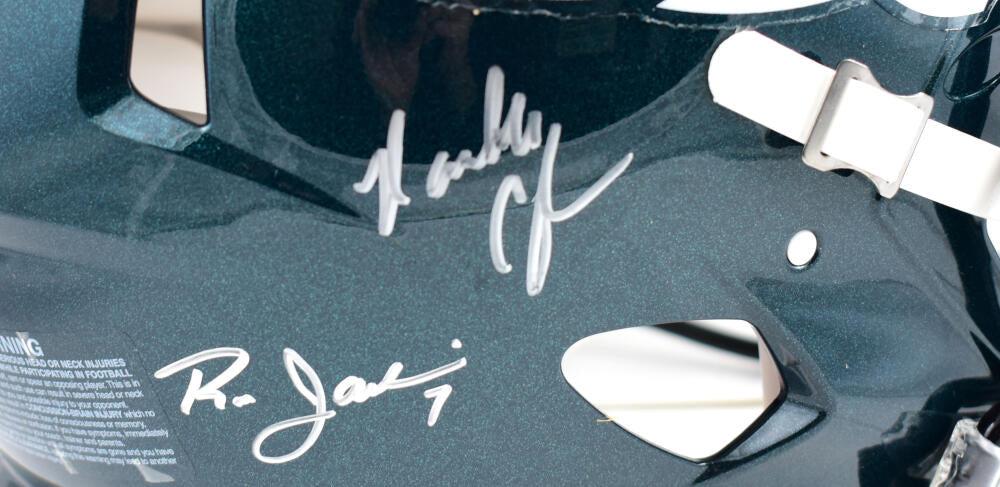 McNabb Cunningham Vick Jaworski Signed Eagles F/S Speed Authentic Helmet-Beckett W Hologram *Silver Image 2