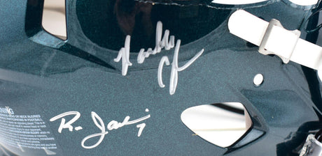McNabb Cunningham Vick Jaworski Signed Eagles F/S Speed Authentic Helmet-Beckett W Hologram *Silver Image 2