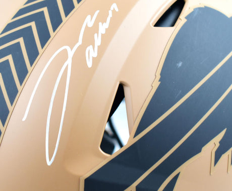Josh Allen Autographed Buffalo Bills F/S Salute to Service 2023 Speed Flex Authentic Helmet-Beckett W Hologram *White Image 2