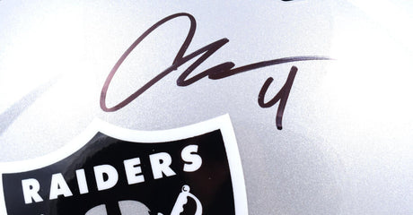 Aidan O'Connell Autographed Las Vegas Raiders F/S Speed Helmet-Beckett W Hologram *Black Image 2