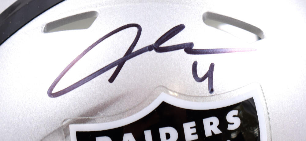 Aidan O'Connell Autographed Las Vegas Raiders Speed Mini Helmet-Beckett W Hologram *Black *Thin Image 2