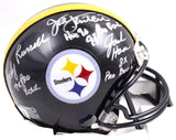 Ham Lambert Russell Autographed Pittsburgh Steelers Mini Helmet WY22882 -Beckett W Hologram *Silver Image 1