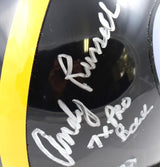 Ham Lambert Russell Autographed Pittsburgh Steelers Mini Helmet WY22882 -Beckett W Hologram *Silver Image 3