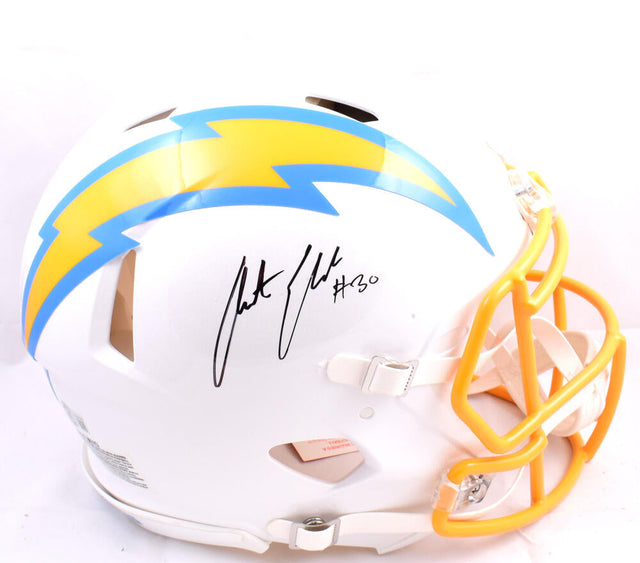 Austin Ekeler Autographed Chargers Authentic Speed F/S Helmet - Beckett W *WJ28385 Image 1