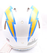 Austin Ekeler Autographed Chargers Authentic Speed F/S Helmet - Beckett W *WJ28385 Image 4
