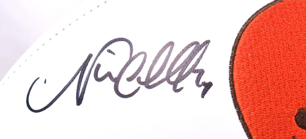 Nick Chubb Autographed Cleveland Browns Logo Football-Beckett W Hologram *Black Image 2