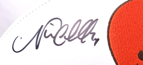 Nick Chubb Autographed Cleveland Browns Logo Football-Beckett W Hologram *Black Image 2