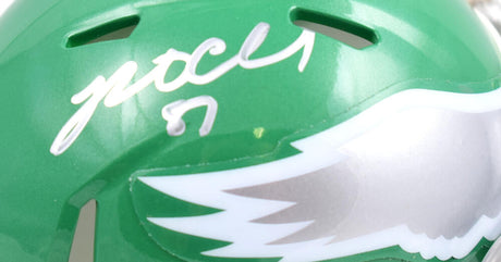 Brent Celek Autographed Philadelphia Eagles Speed Alternate 2023 Mini Helmet-Beckett W Hologram *Silver Image 2