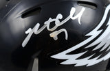 Brent Celek Autographed Philadelphia Eagles Speed Alternate 2022 Mini Helmet-Beckett W Hologram *Silver Image 2