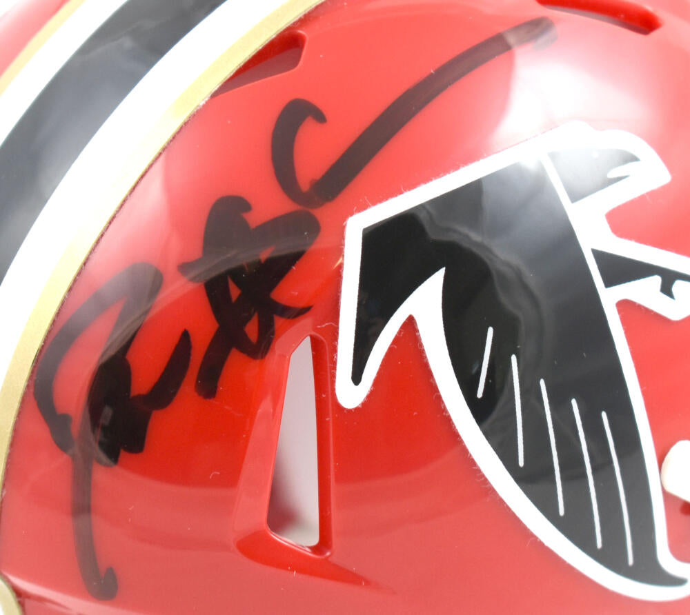 Deion Sanders Autographed Atlanta Falcons 66-69 Speed Mini Helmet-Beckett W Hologram *Black Image 2