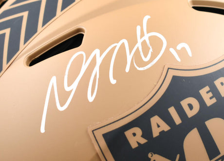 Davante Adams Autographed Las Vegas Raiders F/S Salute to Service 2023 Speed Authentic Helmet-Beckett W Hologram *White Image 2