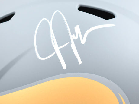 Justin Jefferson Autographed Minnesota Vikings F/S Slate Speed Helmet-Beckett W Hologram *White Image 2