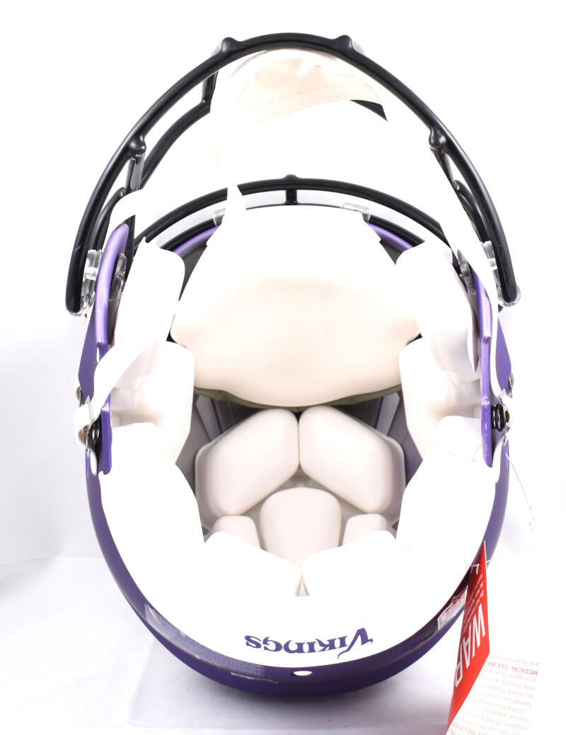 Justin Jefferson Autographed Minnesota Vikings F/S Speed Authentic Helmet-Beckett W Hologram *White *Smear Image 5