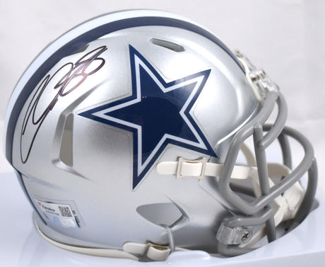 CeeDee Lamb Autographed Dallas Cowboys Speed Mini Helmet *Back-Fanatics *Black Image 1