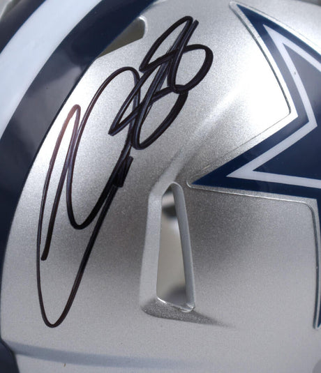 CeeDee Lamb Autographed Dallas Cowboys Speed Mini Helmet *Back-Fanatics *Black Image 2