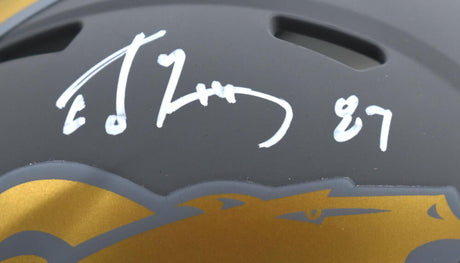 Ed McCaffrey Autographed Denver Broncos Slate Speed Mini Helmet- Beckett W Hologram *White Image 2