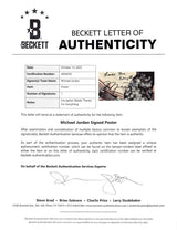 Bulls Michael Jordan Authentic Signed 24x36 Poster Autographed BAS #AE64036