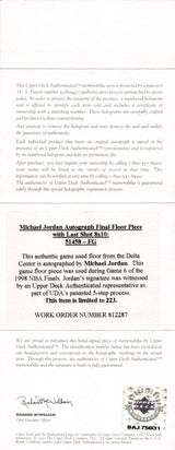 Michael Jordan Signed & Framed 1998 Finals Gm 6 Game Used Floorboard LE /233 UDA