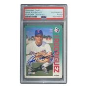 Ivan Rodriguez Signed 1992 Fleer #316 Texas Rangers Rookie Card PSA/DNA - Sports Integrity