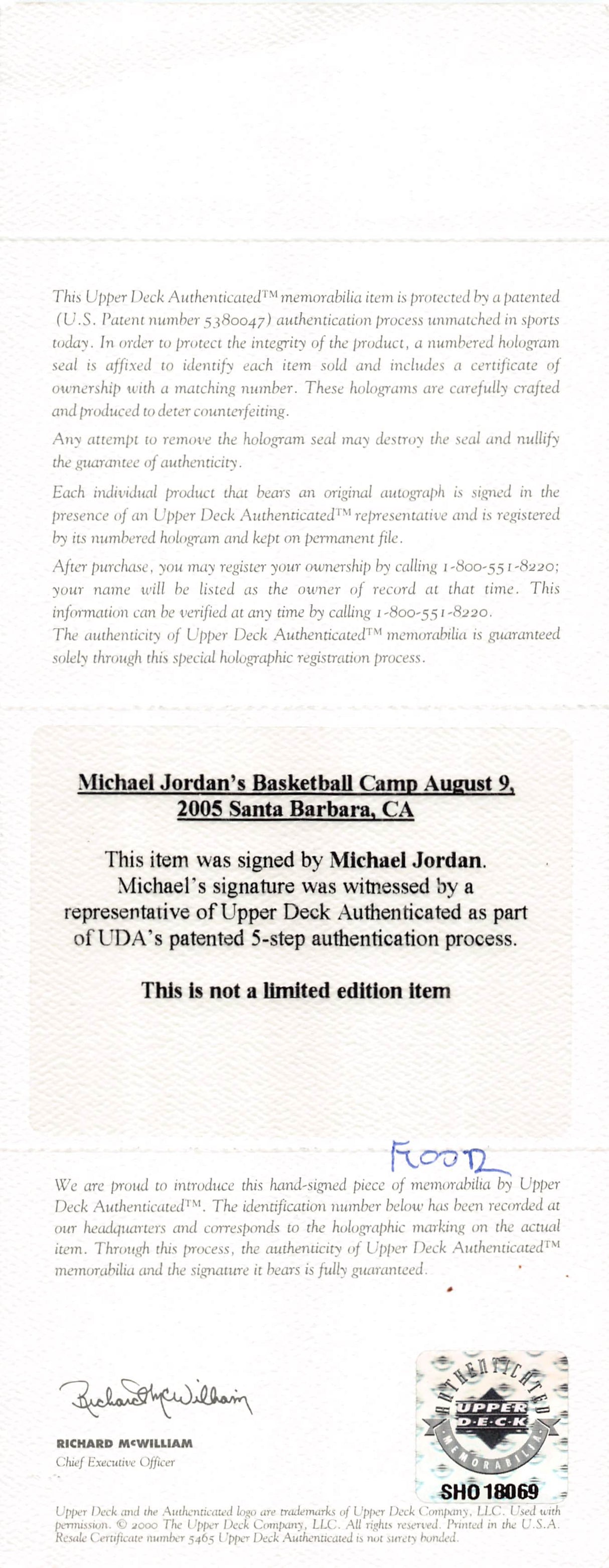 Michael Jordan & Magic Johnson Authentic Signed 8x10 Forum Floorboard PSA & UDA