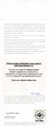 Michael Jordan & Magic Johnson Authentic Signed 8x10 Forum Floorboard PSA & UDA
