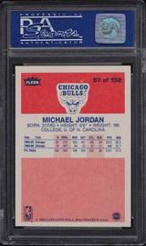 1986 Fleer Michael Jordan #57 Chicago Bulls Rookie Card RC PSA 8 NM-MT