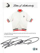 Shaquille O'Neal Authentic Signed White Adidas Warm-Up Jacket BAS Wit #2W958081