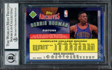 Dennis Rodman Autographed 1993-94 Topps Archives Card #86 Detroit Pistons Auto Grade Gem Mint 10 Beckett BAS #13018180
