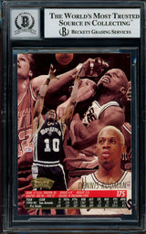 Dennis Rodman Autographed 1994-95 Fleer Ultra Card #175 San Antonio Spurs Auto Grade Gem Mint 10 Beckett BAS #13018166