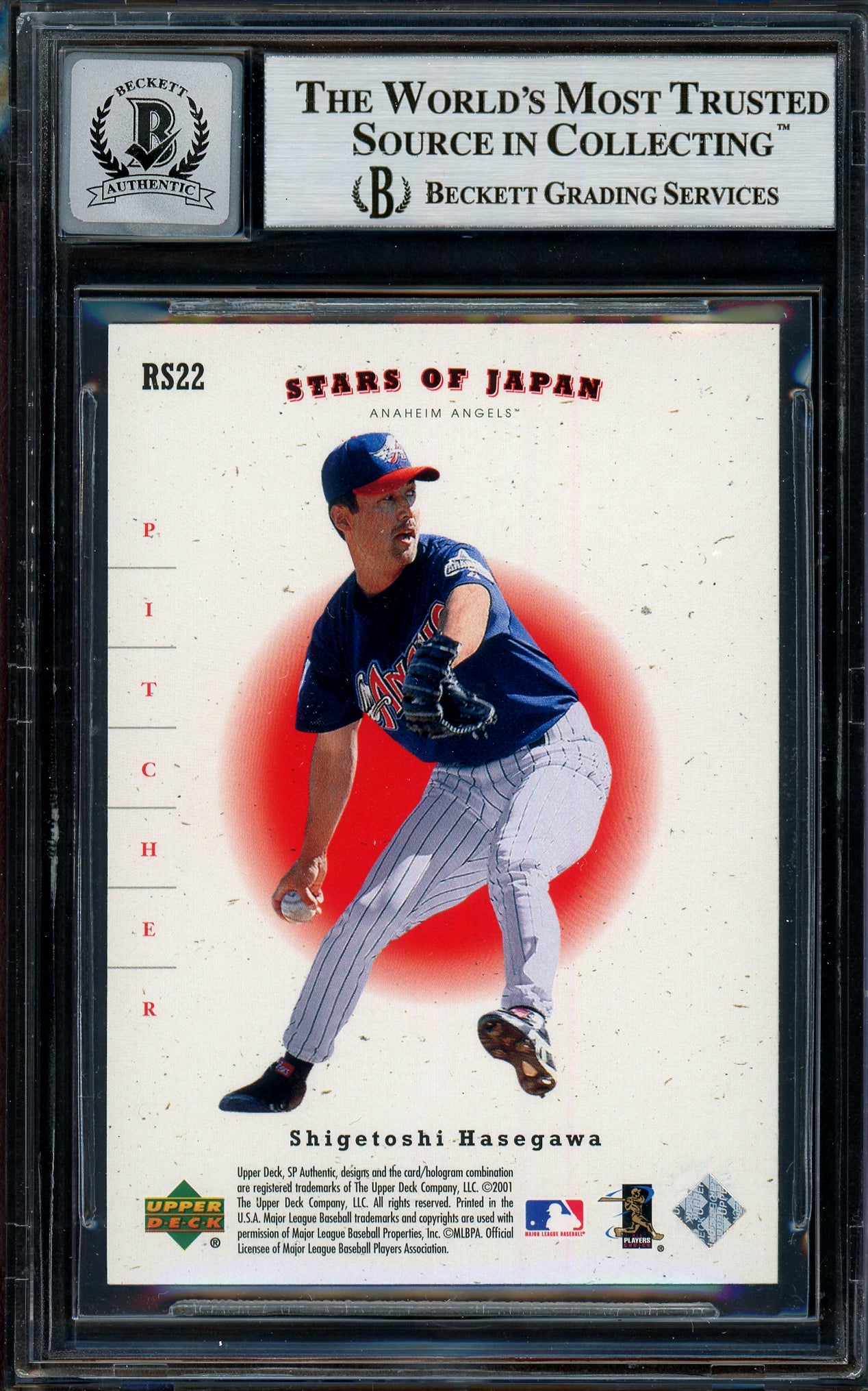 Ichiro Suzuki Autographed 2001 SP Authentic Stars of Japan Rookie Card #RS22 Seattle Mariners Auto Grade Gem Mint 10 Beckett BAS #13018490