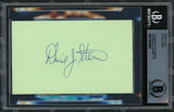 David Stern Autographed 3x5 Index Card NBA Commissioner Beckett BAS #13018666