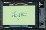 David Stern Autographed 3x5 Index Card NBA Commissioner Beckett BAS #13018666