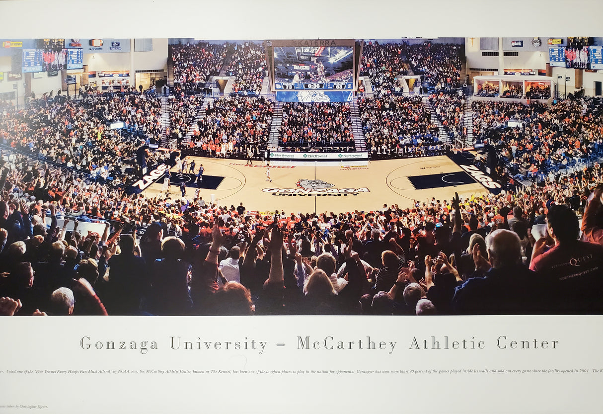 Corey Kispert Autographed 13.5x40 Panoramic Photo Gonzaga Bulldogs "Go Zags!" MCS Holo Stock #194797