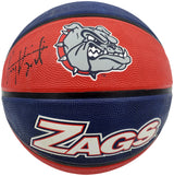 Corey Kispert Autographed Gonzaga Bulldogs Logo Rubber Basketball MCS Holo Stock #194800