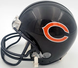 Justin Fields Autographed Chicago Bears Blue Mini Helmet (Smudged) Beckett BAS QR #WK98825